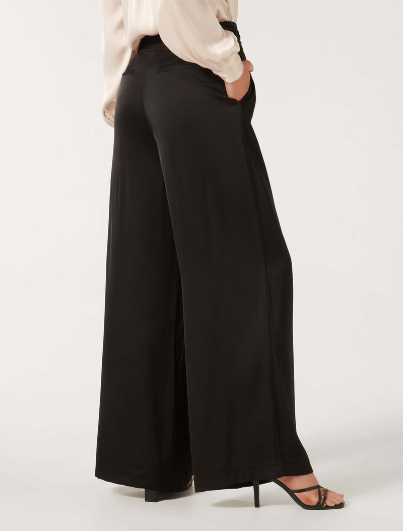 Adriana Satin Wide Leg Pants Forever New