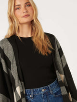 Olivia Check Wrap Cape Forever New