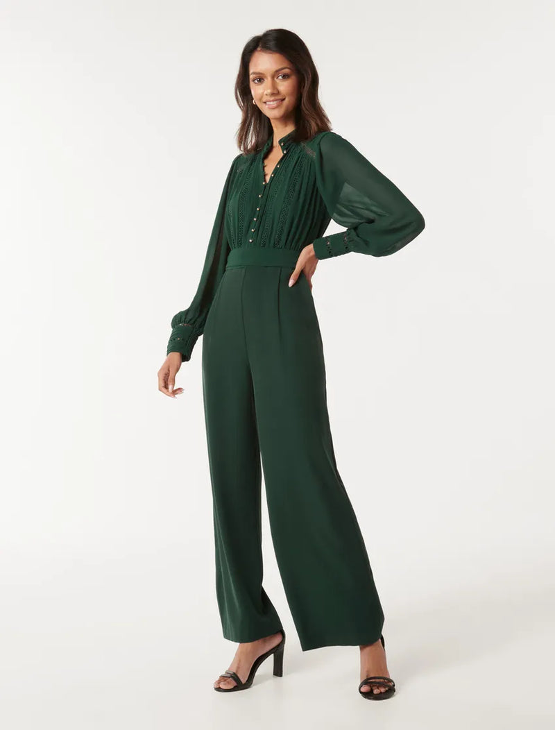 Juliette Petite Trim Detail Jumpsuit Forever New