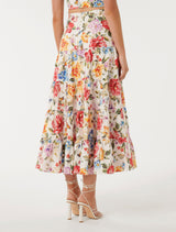 Tilly Tiered Midi Skirt Forever New