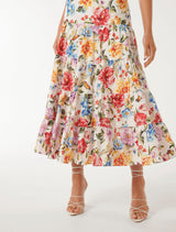 Tilly Tiered Midi Skirt Forever New