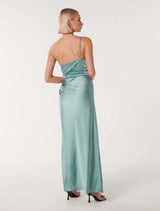 Kelly One Shoulder Satin Maxi Dress Forever New