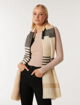 Dylan Large Stripe Scarf Forever New