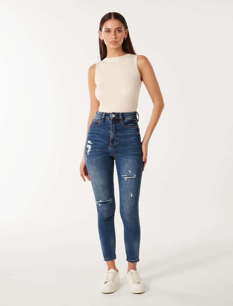 Mila High-Rise Ankle Skinny Jeans Forever New