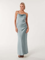 Ruby Tie Back Satin Maxi Dress Forever New