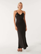 Maisie Sequin Satin Slip Dress Forever New