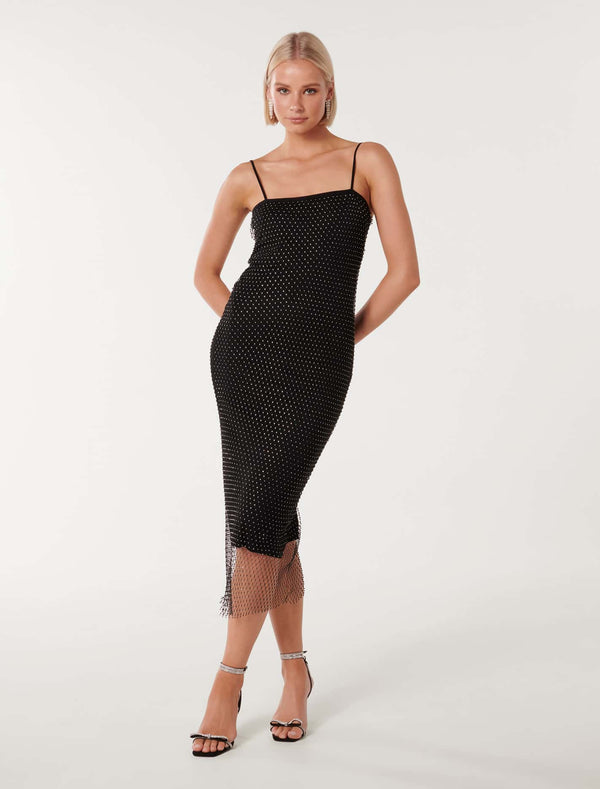 Bella Embellished Mesh Dress Forever New