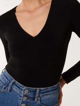 Priya V-Neck Long Sleeve Top Forever New