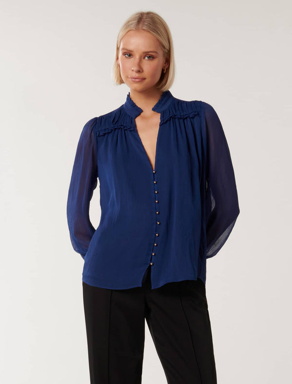 Anastasia Frill Yoke Blouse Forever New