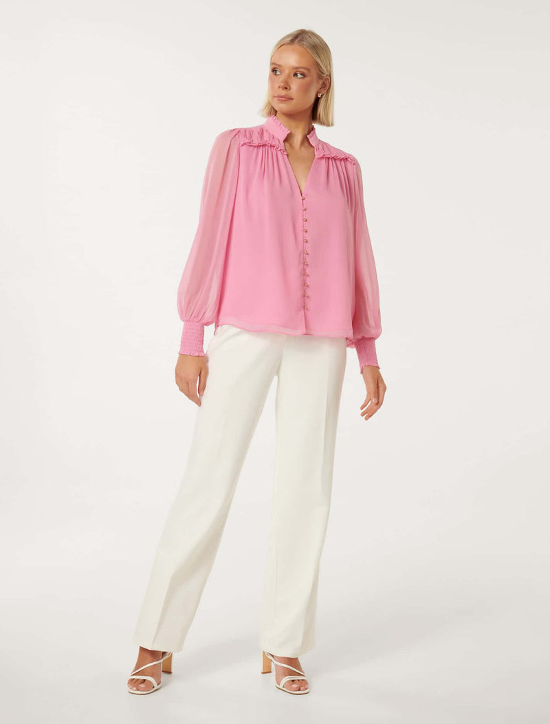 Anastasia Frill Yoke Blouse Forever New