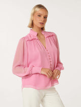 Anastasia Frill Yoke Blouse Forever New