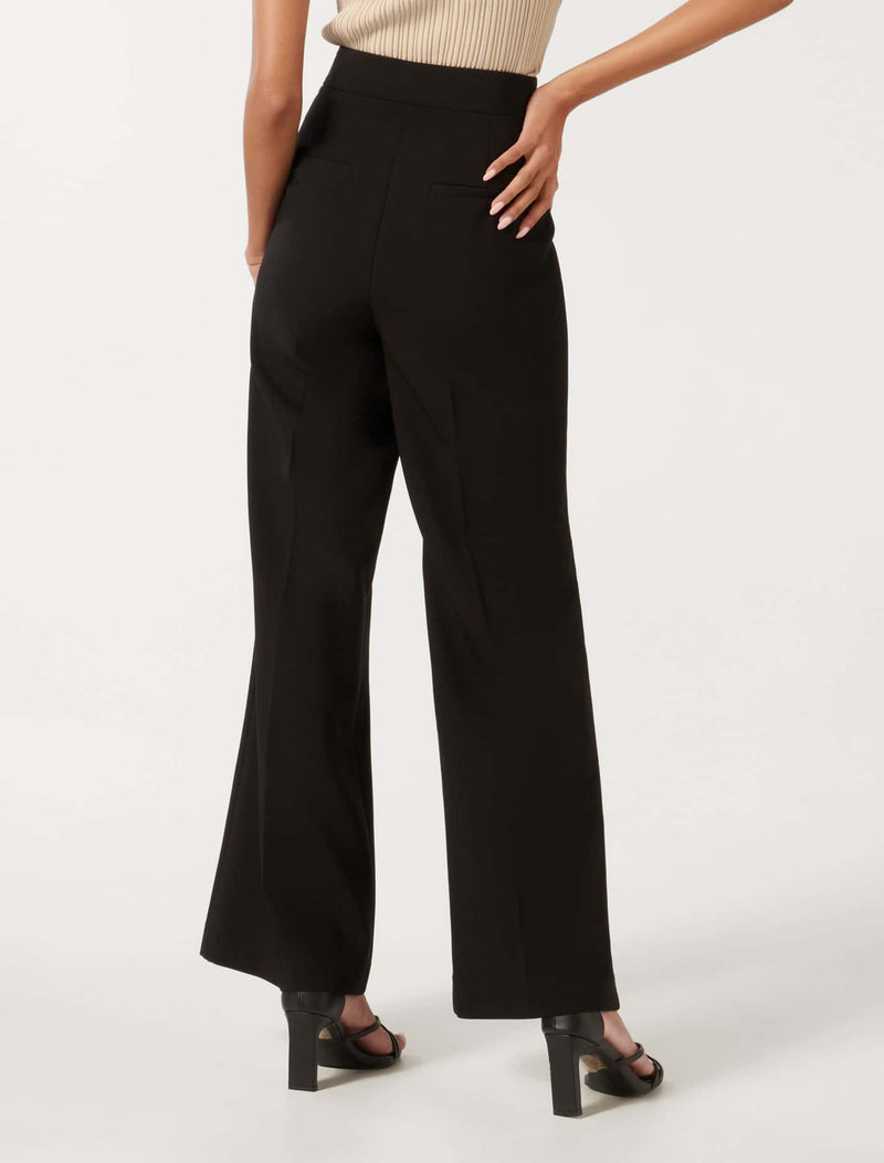 Sara Petite Button Up Slim Flare Pants Forever New