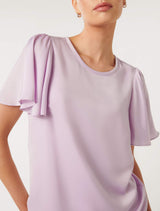 Wanda Woven Flutter T-Shirt Forever New