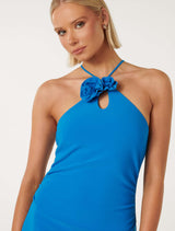 Ariana Rosette Halter Bodycon Dress Forever New