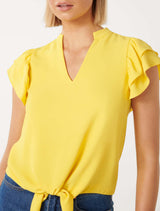 Camila Notched Neck Top Forever New