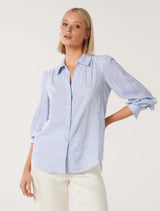 Lee Linen Stripe Blouse Forever New