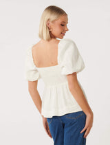 Rae Ruched Bodice Blouse Forever New