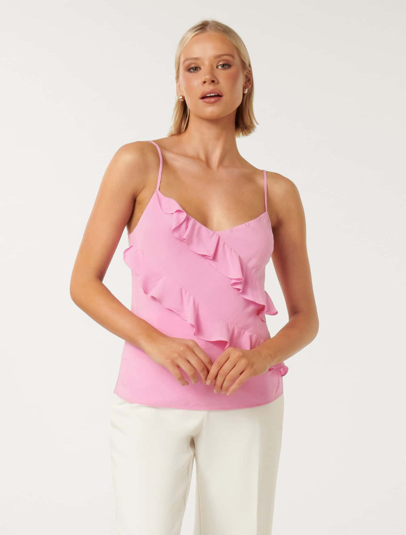 Bradshaw Bias Ruffle Cami Top Forever New