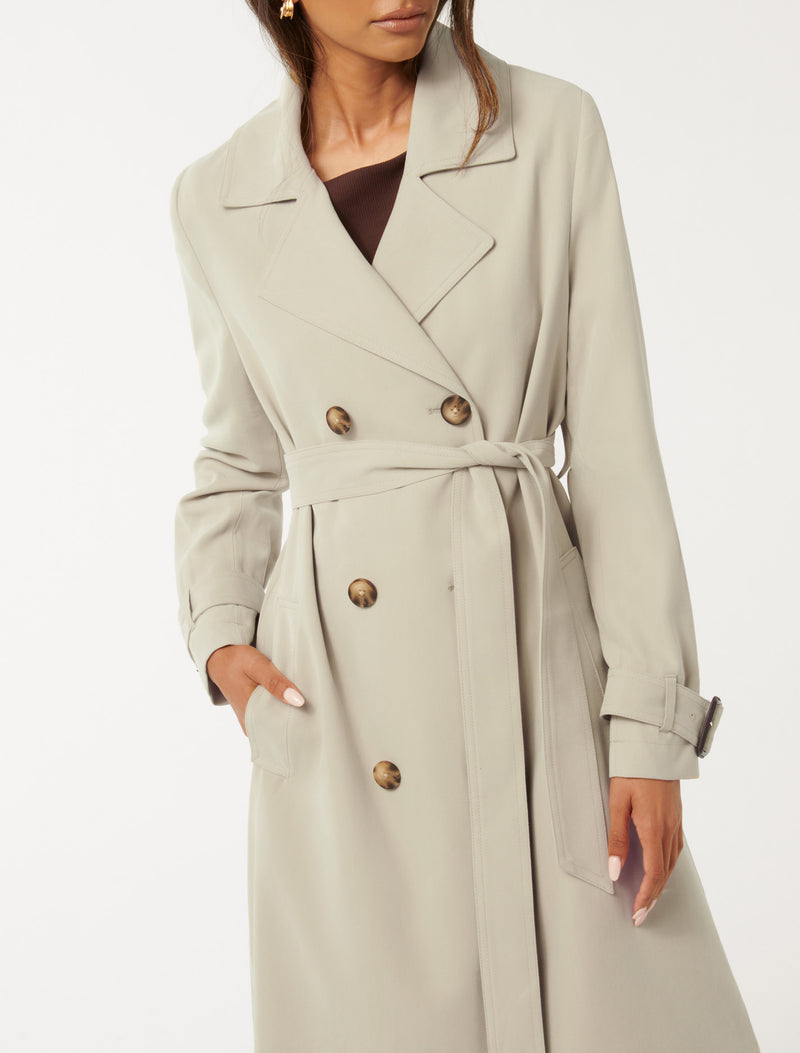 Darlah Petite Soft Trench Coat Forever New