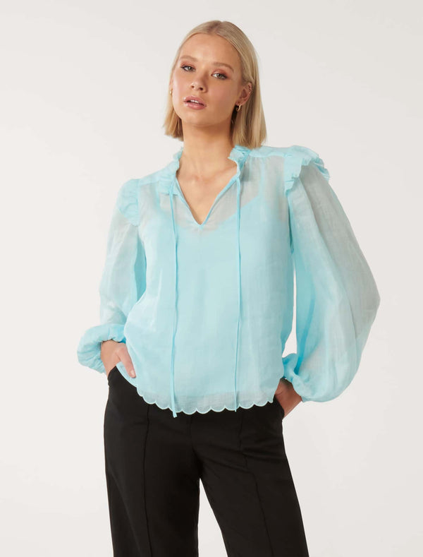 Reign Rami Popover Blouse Forever New