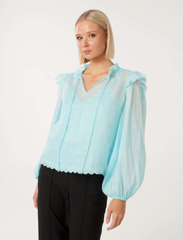 Reign Rami Popover Blouse Forever New