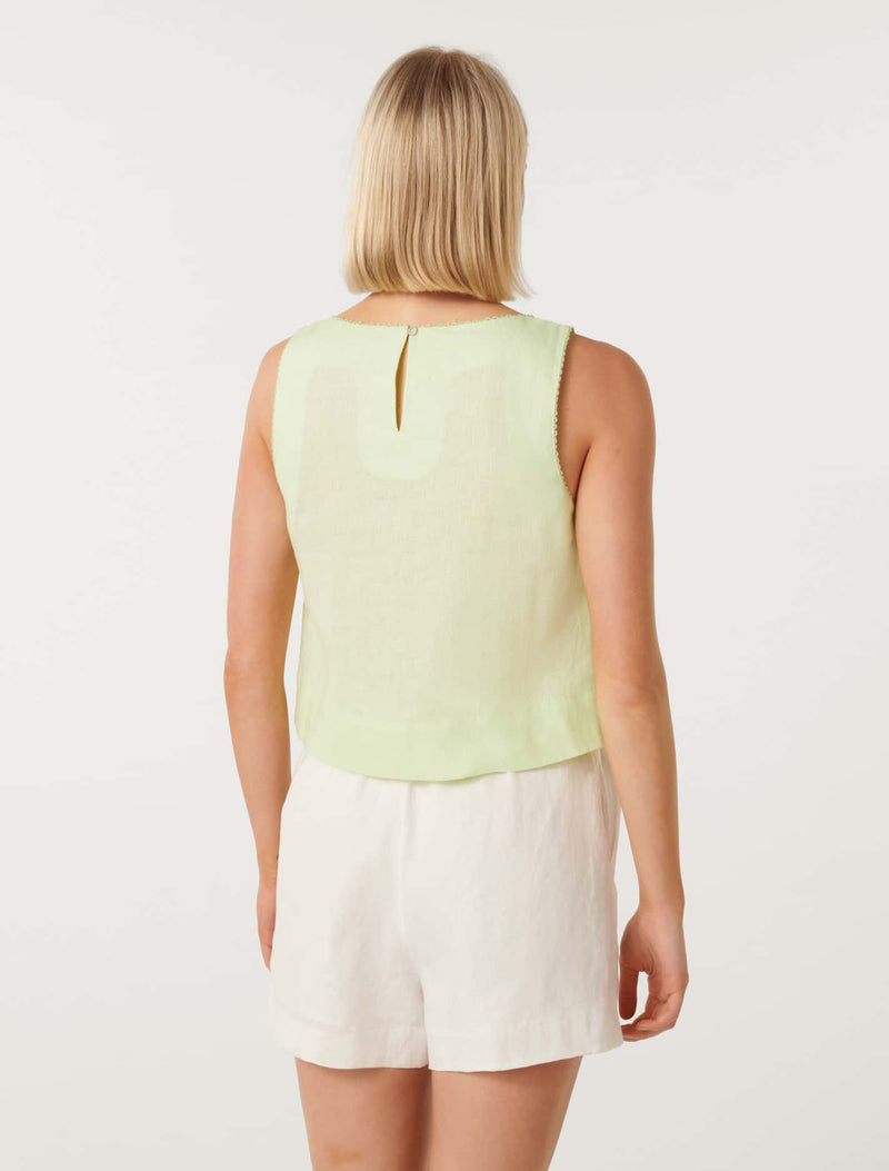 Laila Linen Tank Top Forever New