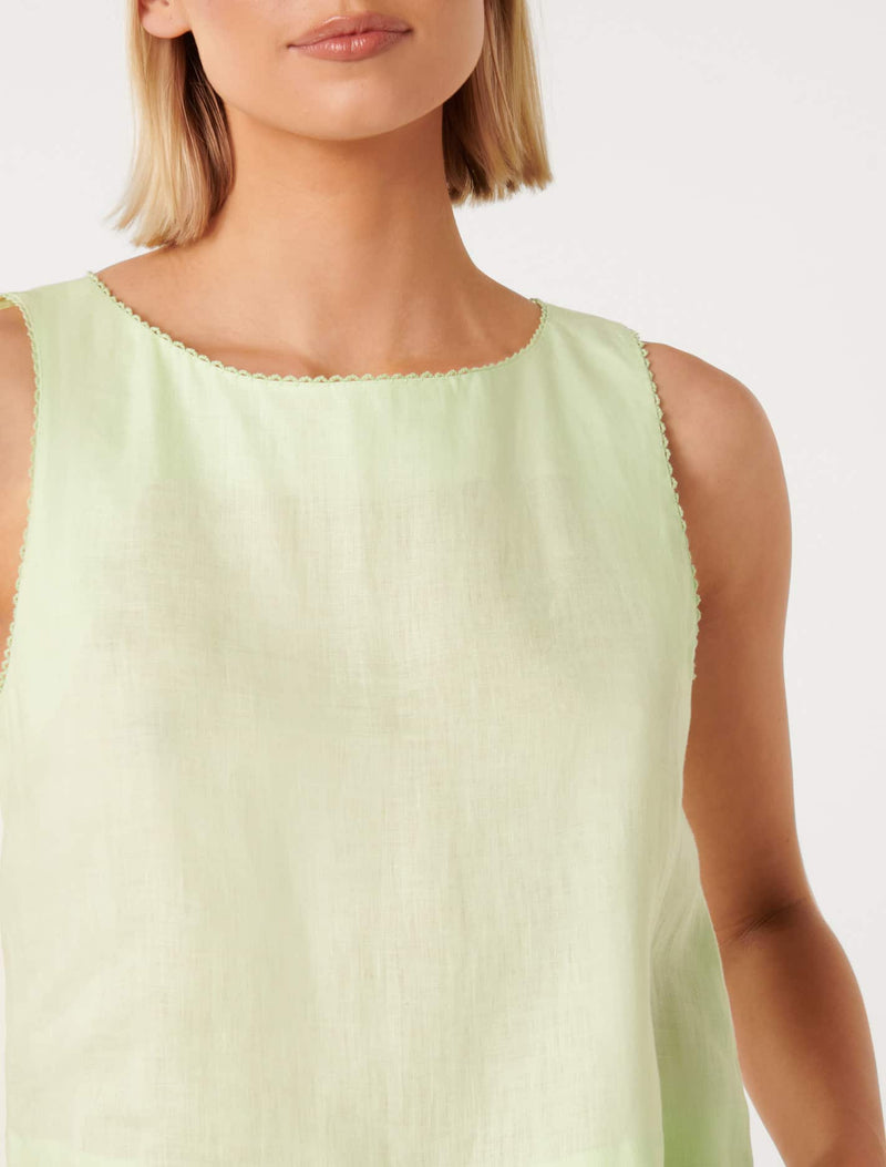 Laila Linen Tank Top Forever New