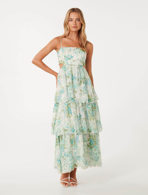 Shauna Tiered Midi Dress Forever New