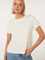 Lara Boxy Crew Neck T-shirt Forever New