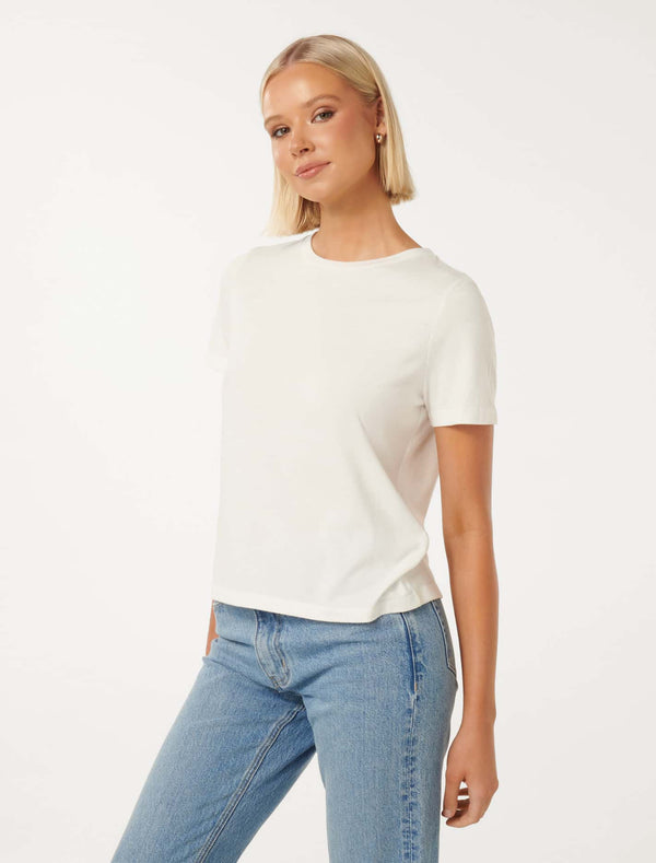 Lara Boxy Crew Neck T-shirt Forever New