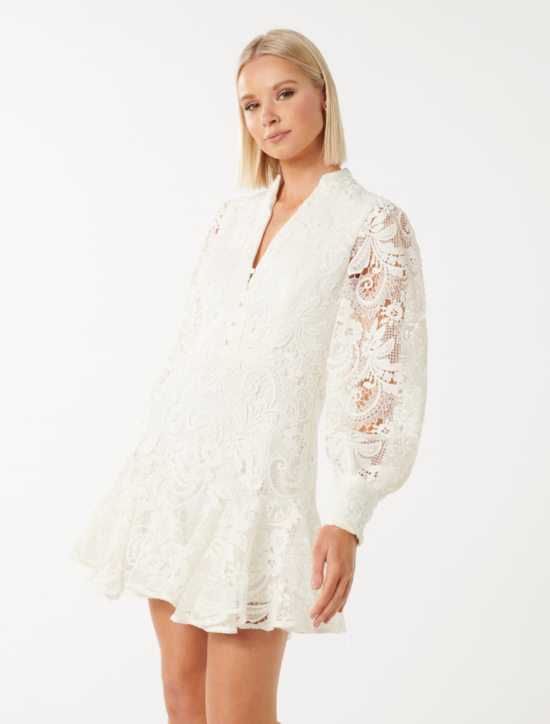 Iris Lace Mini Dress Forever New