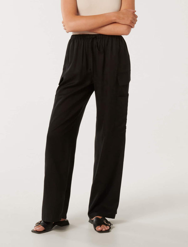 Elsie Elastic Waist Cargo Pants Forever New