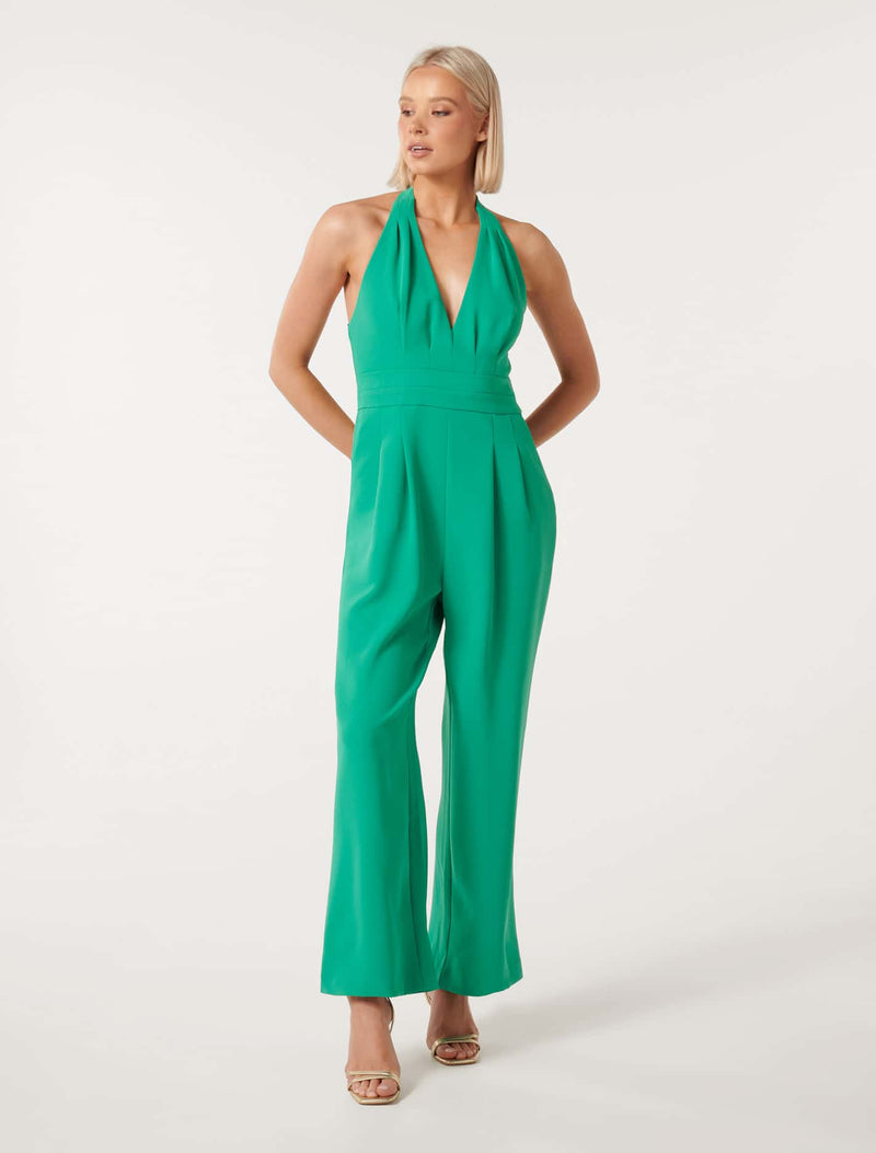 Sally Halter Neck Jumpsuit Forever New