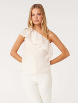 Fern Asymmetric Frill Top Forever New