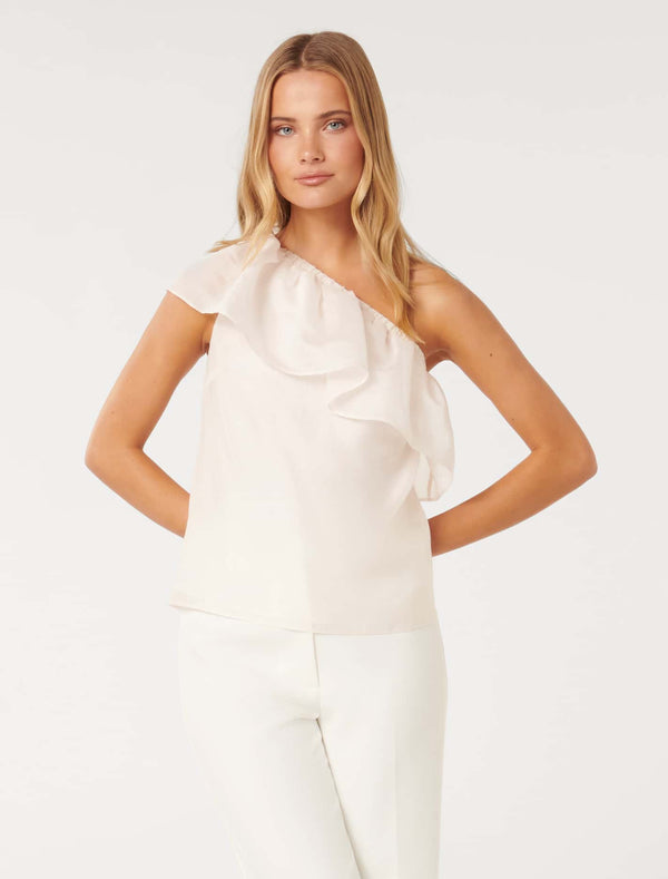 Fern Asymmetric Frill Top Forever New