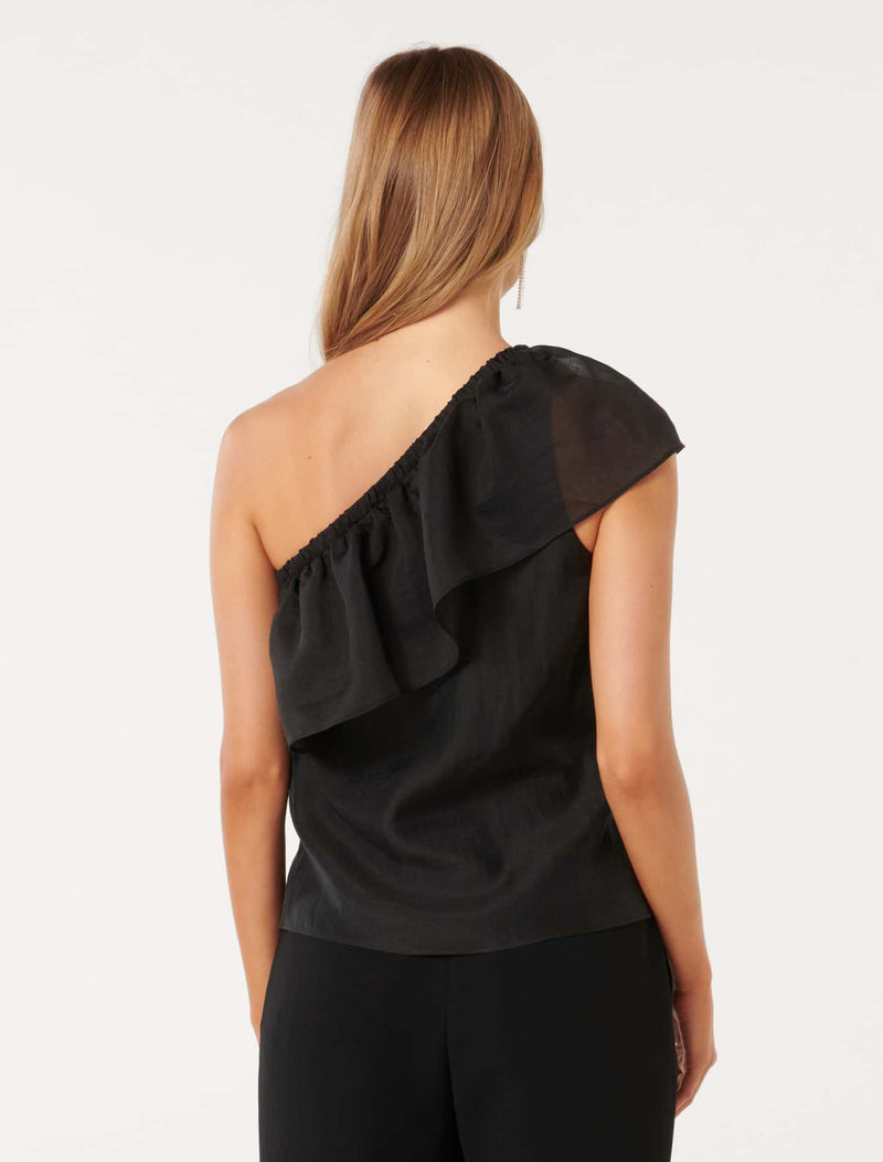 Fern Asymmetric Frill Top Forever New