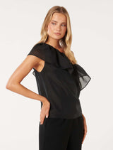 Fern Asymmetric Frill Top Forever New