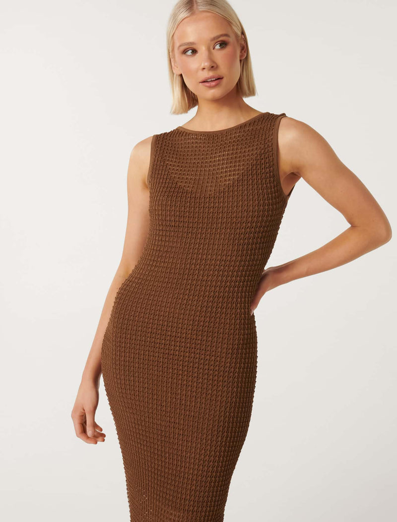 Paige Pointelle Knit Dress Forever New