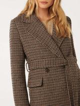 Oscar Check Coat Forever New