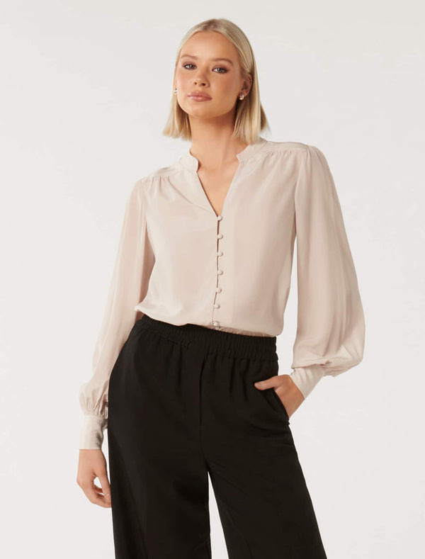 Premium Delia Silk Blouse Forever New