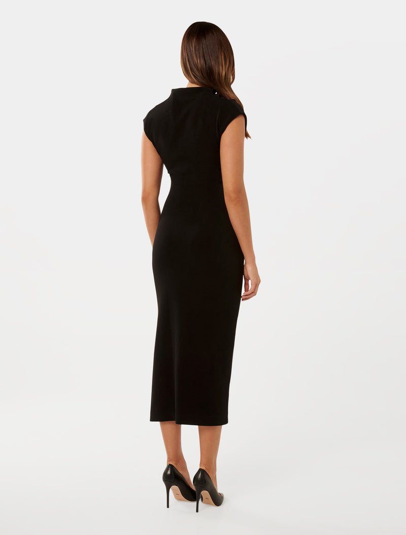 Samantha Cowl Neck Midi Dress Forever New