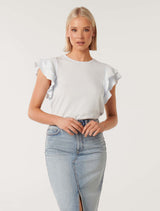 Hera Double Ruffle Top Forever New