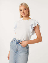 Hera Double Ruffle Top Forever New