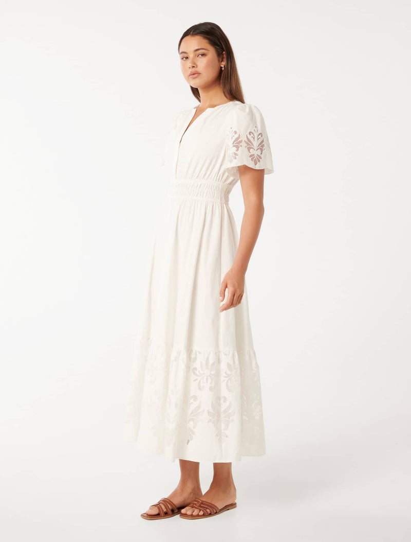 Eleanor Cutwork Maxi Dress Forever New