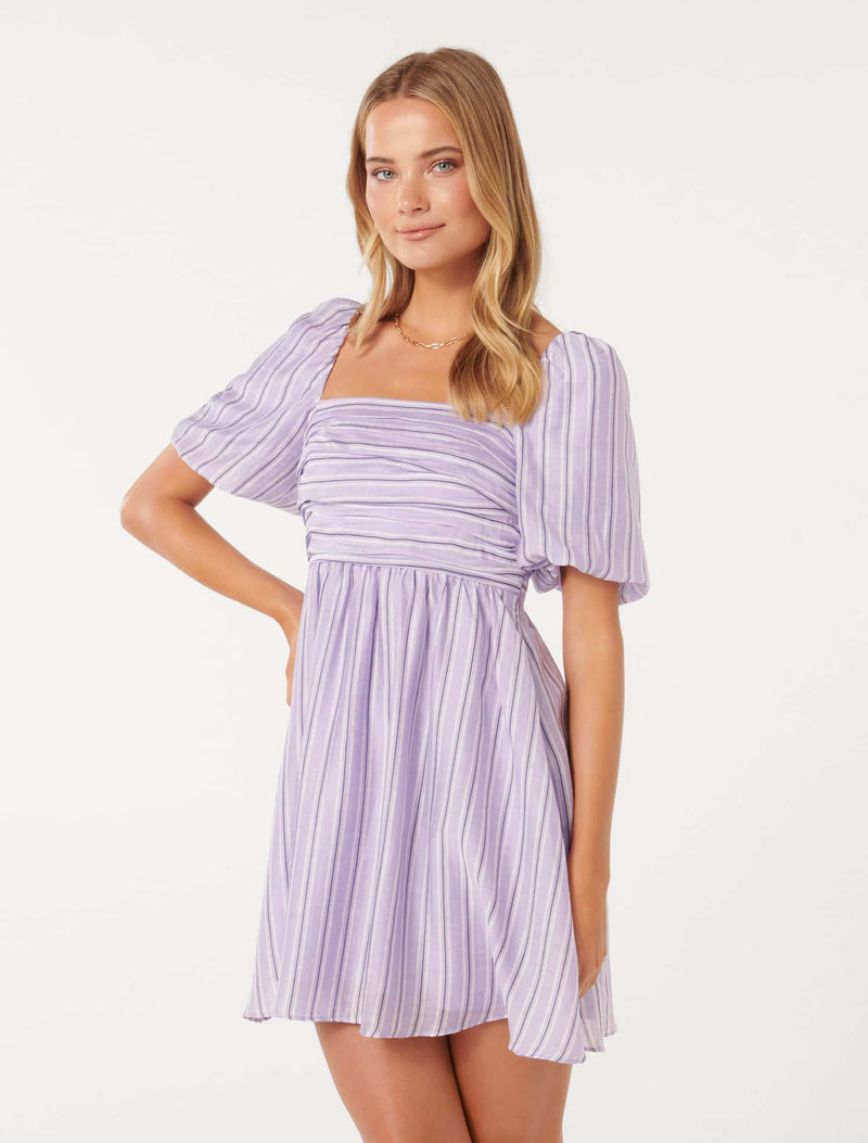 Janice Stripe Mini Dress Forever New