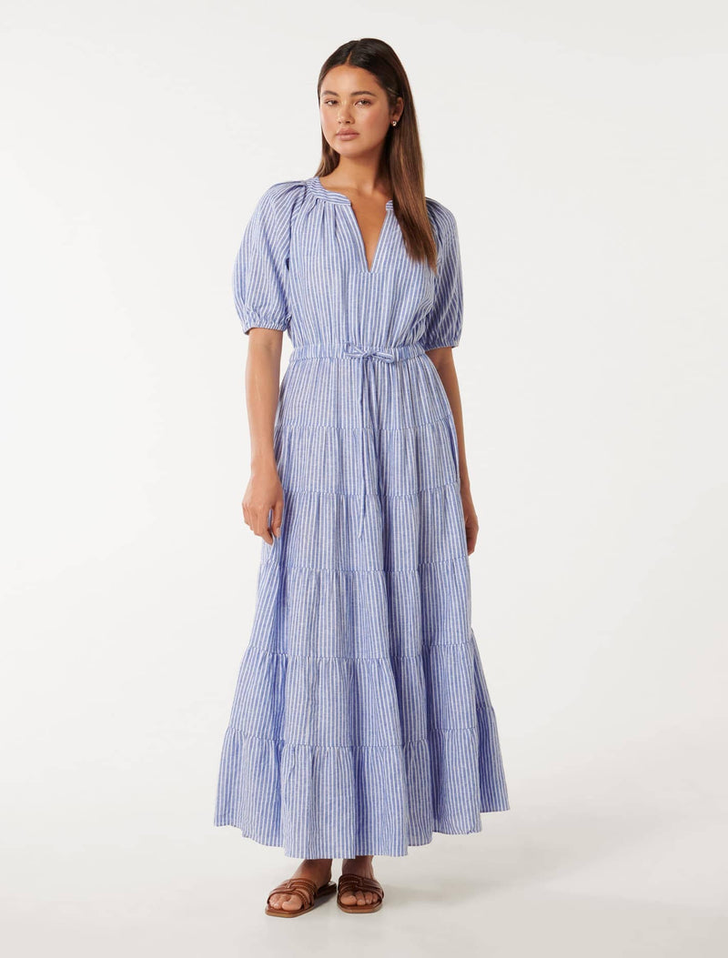 Gabbie Tiered Midi Dress Forever New