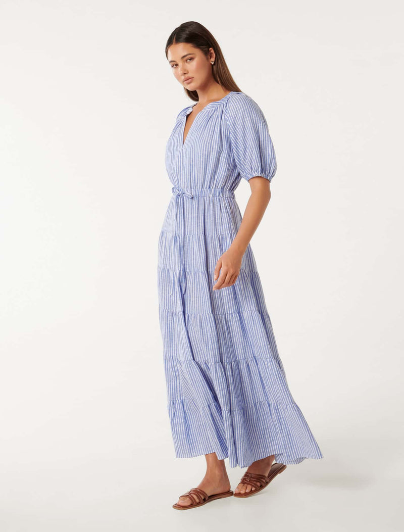 Gabbie Tiered Midi Dress Forever New