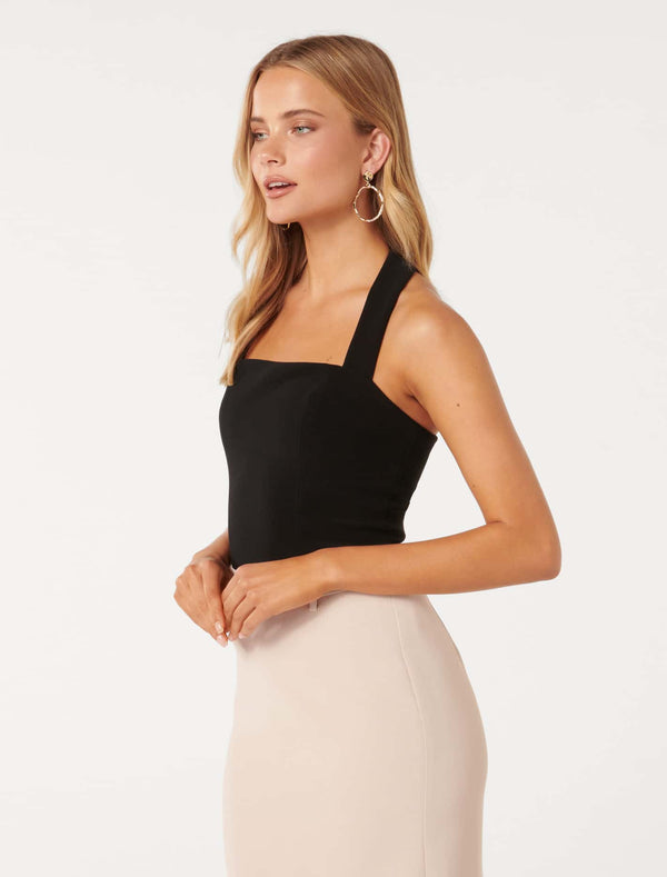 Bethany Halter Neck Crepe Top Forever New