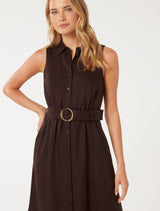 Gabbriette Button Down Midi Dress Forever New