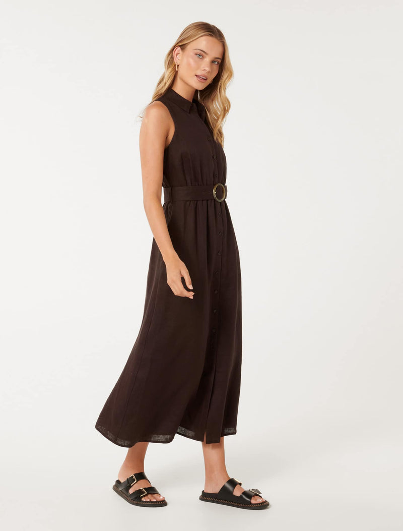 Gabbriette Button Down Midi Dress Forever New